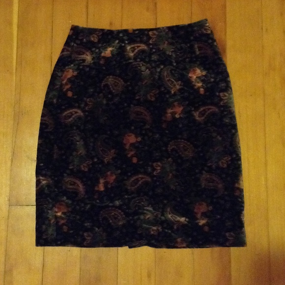 Vintage Velvet pencil skirt