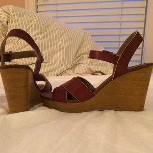 Leather wedges from American Eagle