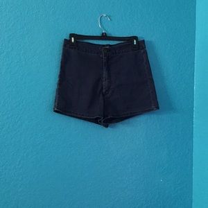 High waisted shorts dark denim