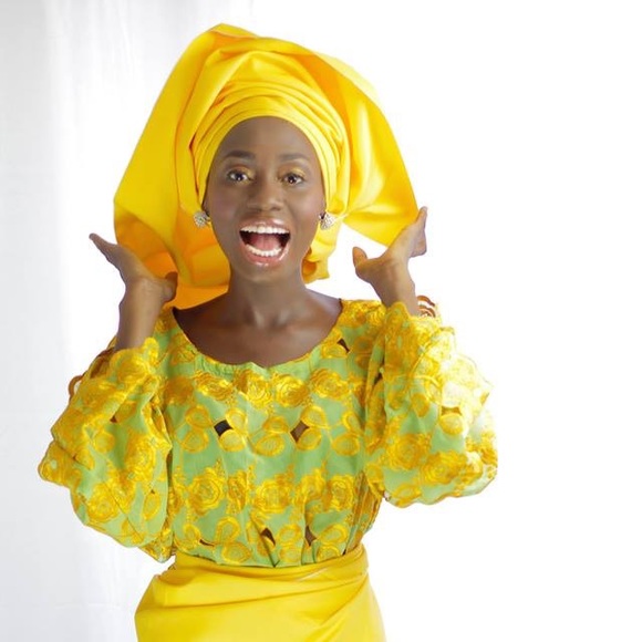 Yellow Gele Head Piece - Picture 1 of 4