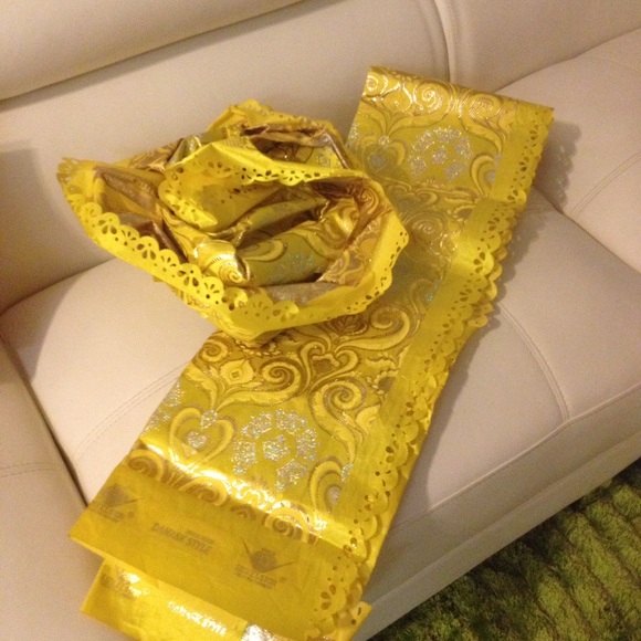 Yellow Gele Head Piece - Picture 2 of 4