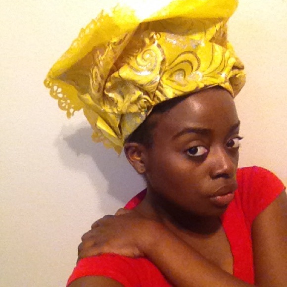 Yellow Gele Head Piece - Picture 3 of 4