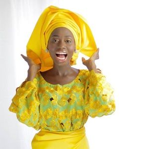 Yellow Gele Head Piece