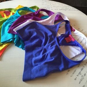 NWOT 8 Sports 1/4 Tank Tops! Colors of the Rainbow