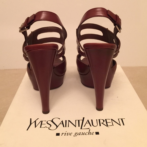 YSL Cognac Platform Heels - Picture 9 of 10