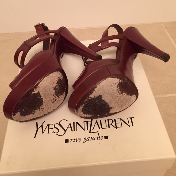 YSL Cognac Platform Heels - Picture 10 of 10