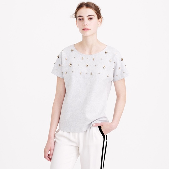 🎉 HP! 🎉 J. CREW embellished top - Picture 1 of 3