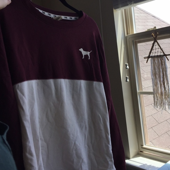 Victoria's Secret pink // maroon // varsity crew