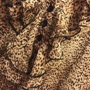 Sz. 3X Pure Energy Leopard Ruffle Blouse