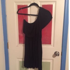 Black one shoulder dress
