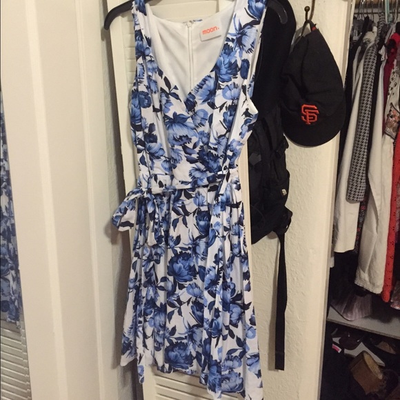 Blue floral dress