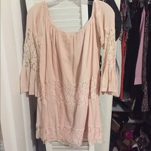 Blush pink free people tunic