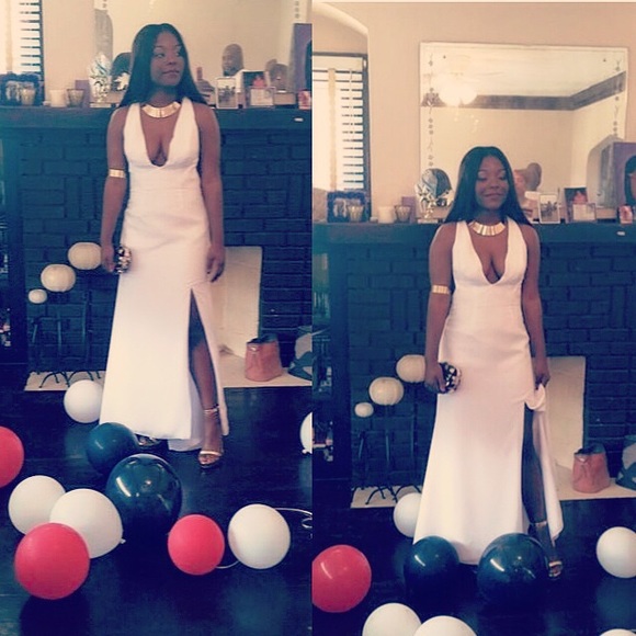 White Prom Dress - Picture 2 of 4