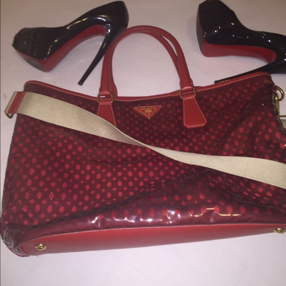 😍sold😍Authentic Prada plex fori vinyl tote - Picture 2 of 4