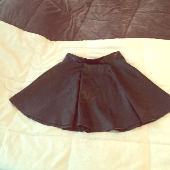 Faux leather skirt!