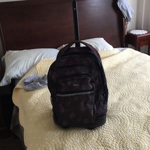 Large JWorld NY rolling back pack padded