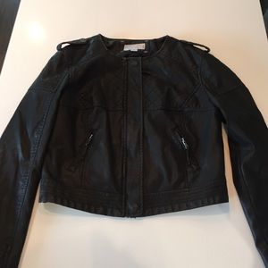 👽 Black Faux Leather Jacket 👽