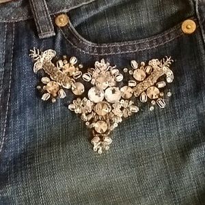 Gorgeous Escada Embellished Stonewashed Jeans