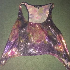 Sequin crop top