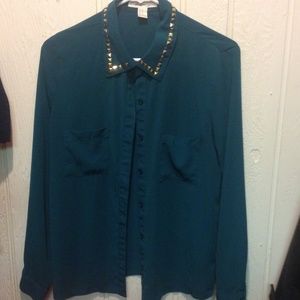 Forrest green dress top