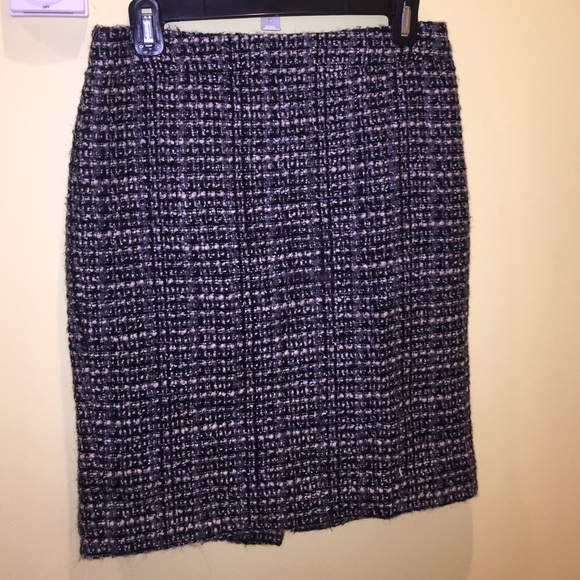 JCrew Black & White Tweed Pencil Skirt