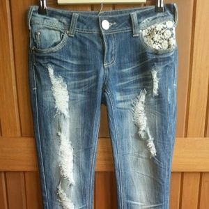 Lacy look jeans