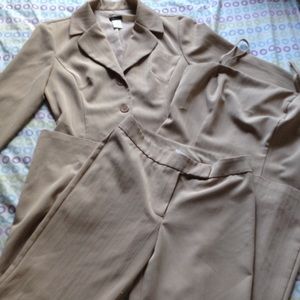 3 piece tan business suit