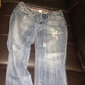 Lightly distressed jeans