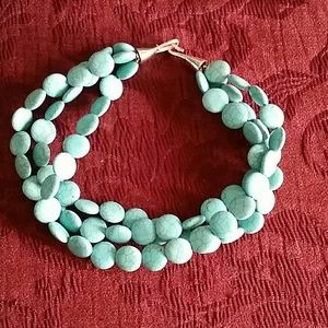 Stella & Dot Cracked Turquoise Choker