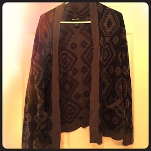 Wet seal tribal print cardigan