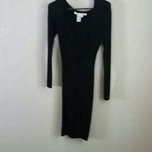 LBD- Jersey Knit Black wrap dress with twist