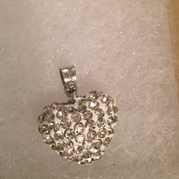 Sterling Silver Heart Pendant with CZ New