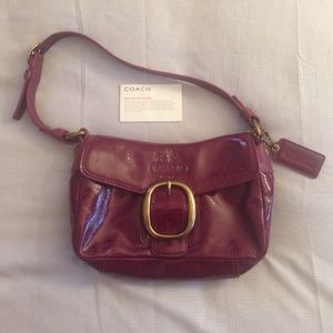 Coach purple patent leather bag