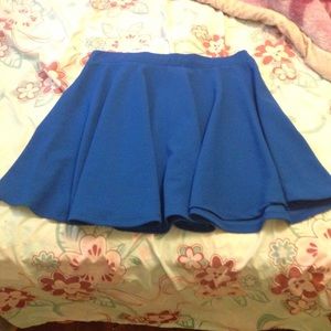 Royal blue high-waisted skirt