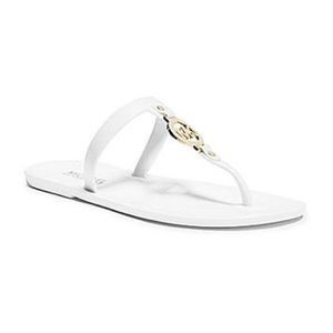 Michael Kors MK Sandra Jelly Sandals White 9M New
