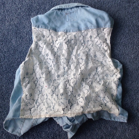 Jean tie crop top - Picture 2 of 2