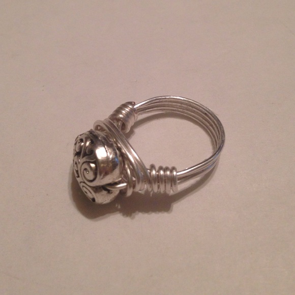 Puff Heart Wire Wrap Ring - Picture 2 of 4