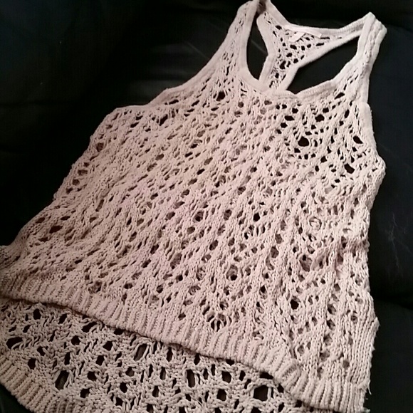 Victoria's Secret crochet knit racerback tank top