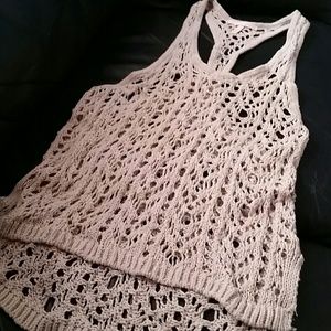 Victoria's Secret crochet knit racerback tank top