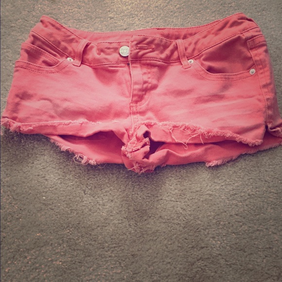 Peach colored Jean shorts