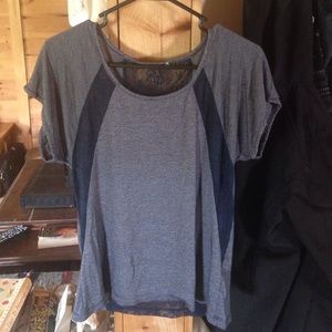 Semi-sheer, Navy Blue Shirt