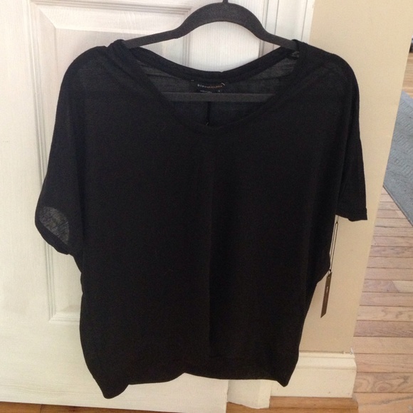 NEW BCBG black slightly sheer top