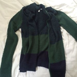 UO Dark blue and green cardigan