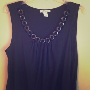 White House Black Market top with leopard links