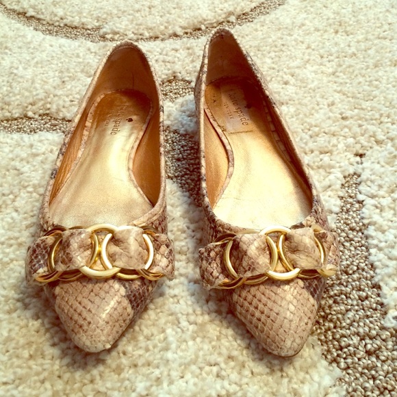 Kate Spade snakeskin ballet flats - Picture 1 of 2