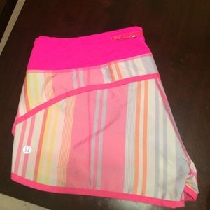 Pink linen shorts