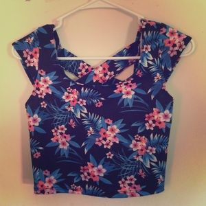 Floral Print Crop Top