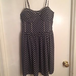 Navy Blue Polka Dot Dress
