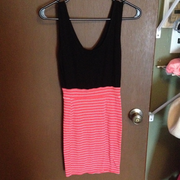 Black and pink dress