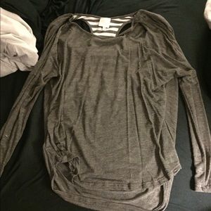Buckle gray long sleeve shirt